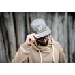 Bárki Bárhol - 5-panel sapka (szürke - bőr címkével) 