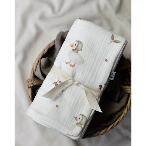 Muszlin takaró (dupla réteg_100 x 75 cm) - kacsa