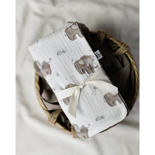 Muszlin takaró (dupla réteg_100 x 75 cm) - mamut