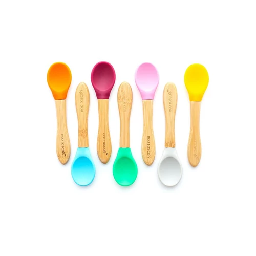 Bambusz színes kanál szett-- sárga, kék, bordó