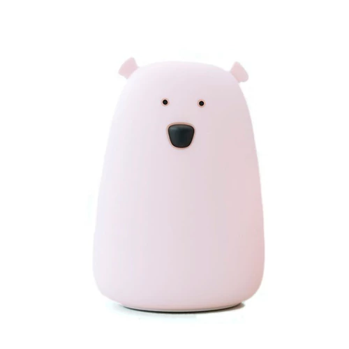 Medve szilikon lámpa - rózsaszín