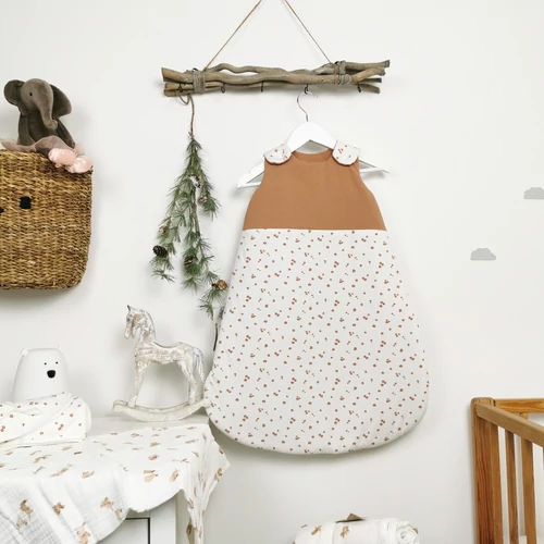 Téli hálózsák - krém apróvirágos 