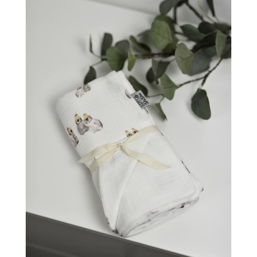 Muszlin takaró (dupla réteg_100 x 75 cm) - pingvines